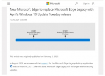 微软确认：Win10下月全面放弃经典版Edge浏览器 从操作系统中移除