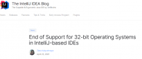 JetBrains：基于IntelliJ的IDE将不再支持32位操作系统 v2021.1为最后一版