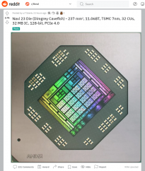AMD Navi 23显卡核心采用 RDNA 2 架构 有32CU、32MB无限缓存