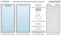 vivo全新手机专利曝光：带触摸屏可拆卸摄像头 主体具有安装空间