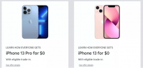 在Verizon、T-Mobile等购买“免费”iPhone13，你需要知道什么