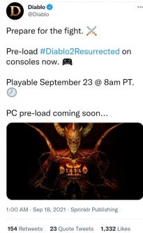 《暗黑破坏神2：重制版》主机端开启预载 支持4K和各种长宽比