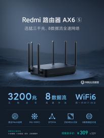 Redmi路由器AX6S开启预售：拥有6根天线支持 8 数据流并发