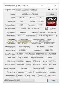 AMD Radeon RX 6600规格泄露：从256 GB/s缩至224 GB/s