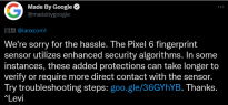 谷歌解释为什么Pixel 6/Pro屏下指纹识别慢：附加保护可能需要时间来验证