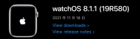 苹果推送watchOS 8.1.1：解决Apple Watch7代无法充电问题