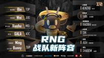 RNG战队英雄联盟分部新阵容：主教练为KenZhu 上单Bin