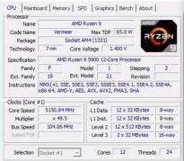 AMD锐龙5000台式机处理器B2步进测试出炉：功率消耗减少30W