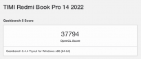 Redmi Book Pro 14的MX550 显卡跑分曝光 动态性能释放可达50W