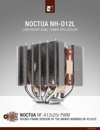 猫头鹰发布新款NH-D12L双塔散热器 附带一对额外风扇夹