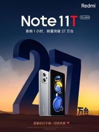 小米Redmi Note 11T Pro系列首销 搭载天玑8100加满血版 LPDDR5