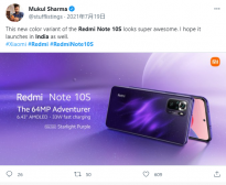 小米Redmi Note 11 SE手机曝光 内置联发科Helio G95将印度发布