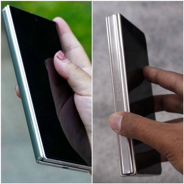 小米MIX Fold 2与Galaxy Z Fold4厚度对比 单边还是铰链厚度都比三星薄