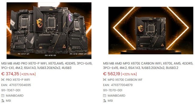 微星MSI 首批 X670 主板在意大利预购，售价2000元起