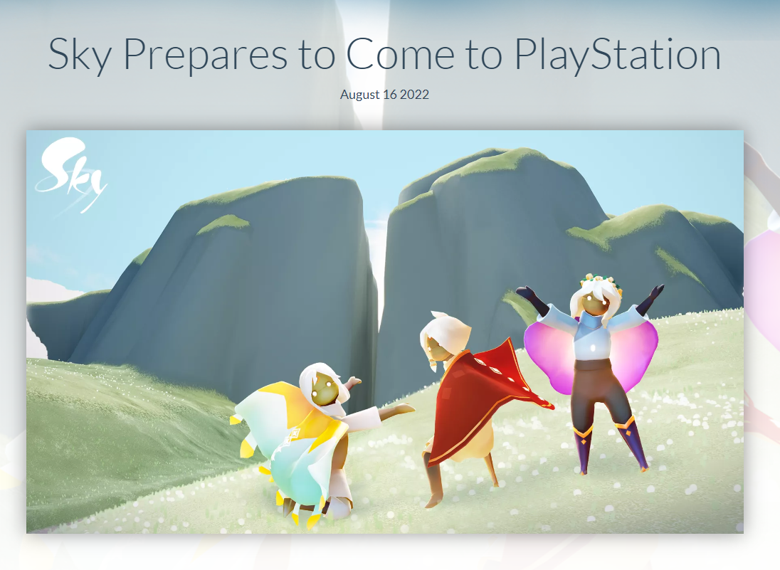 《Sky 光・遇》将登陆 PlayStation 平台，迎来 PS 玩家