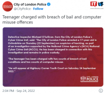 英国警方称《GTA6》17岁黑客少年被称为“A.K.”，至少还有两名嫌犯