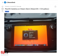 Reddit 用户利用虚拟机在 Steam Deck 上成功运行苹果 macOS