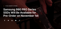 三星SSD 990 Pro 将在 11 月 1 日开启预售，读写性能比上代提高55%