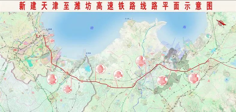 津潍高铁今日正式开工建设，设计时速 250 公里