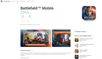 《战地 移动版》在海外开启 Android 公测，实机游玩视频现已公开