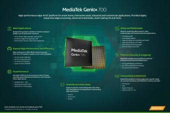 联发科 1 月 3 日发布用于物联网设备的 Genio 平台中的最新芯片组 —— Genio 700