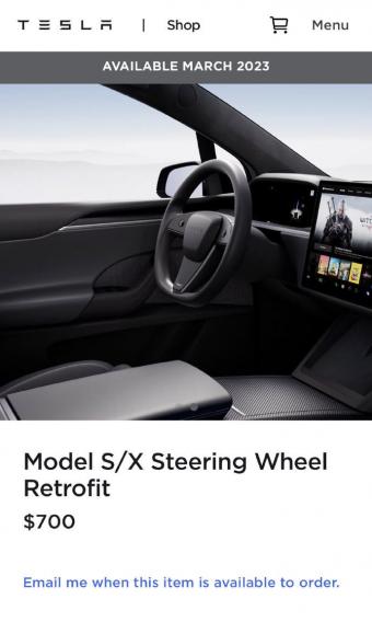 新款Model S/X上 特斯拉采用了名为Yoke的全新方向盘