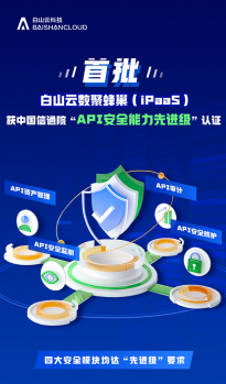 首批！白山云数聚蜂巢通过中国信通院“API安全能力”最高级别认证