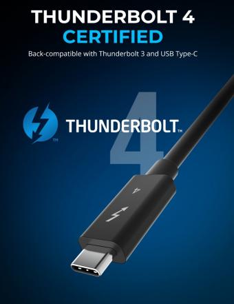 SABRENT 发布 2 米长的主动式雷电 4 线缆CB-T4M2 支持 8K / 60Hz 或双 4K / 60Hz 分辨率