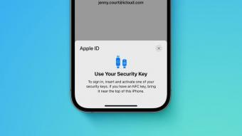 苹果推荐物理安全密钥适用于 iPhone、iPad 和 Mac  至少需要两个 FIDO 认证的安全密钥才能启用苹果设备