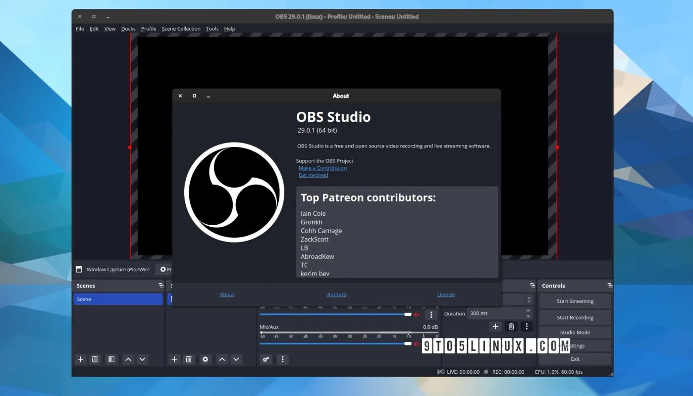 免费开源流媒体软件 OBS Studio 发布 29.0.1 版本更新  修复 29.0 版本中问题