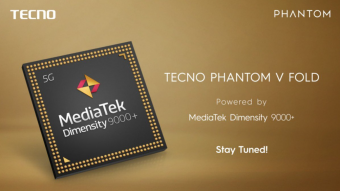 传音将在 2 月 28 日发布首款折叠屏手机Tecno Phantom V Fold  搭载联发科天玑 9000+ 处理器