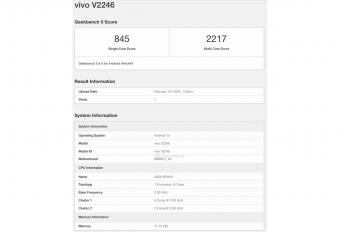 2 月 8 日 vivo V27 出现在 Geekbench 在线数据库  运行安卓 13 系统，拥有 12GB 的内存
