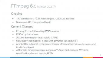  VideoLAN 总裁分享了FFmpeg 6.0 版本以及 dav1d v1.1