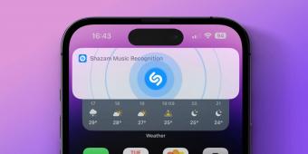 iPhone 14 Pro 用户要求 Siri 识别歌曲  iOS 会显示带有动画 Shazam 标志的卡片
