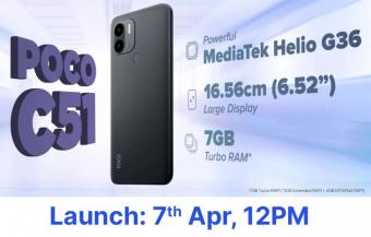 小米新的Poco C 系列设备将于4月7日发布     预计是Poco C51手机