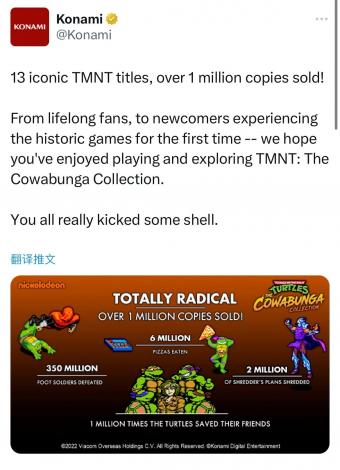 数据显示：《忍者神龟：COWABUNGA 合集》全球销量突破一百万