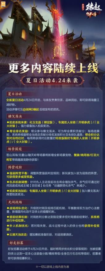 《剑网3缘起》年度大型资料片“日月明尊”火热公测     海量精彩玩法免费体验
