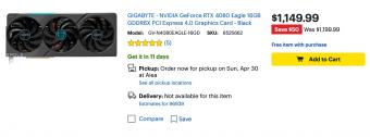 英伟达 RTX 4090 和 RTX 4080 显卡的海外售价下调 50 美元