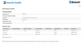 iQOO Z7s通过蓝牙 BIS 认证     支持蓝牙 5.1 连接