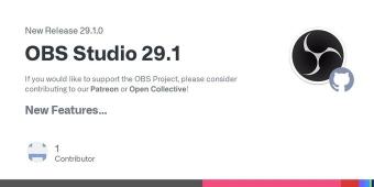 开源、跨平台、免费的直播和屏幕录制应用程序OBS Studio 29.1发布