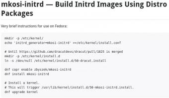 Fedora 39最新提案建议使用 systemd 的 mkosi-initrd 来替代 Dracut