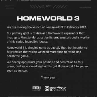 Gearbox官宣：太空策略游戏《家园3》延期发售，推迟到2024年2月