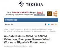 B2B电子商务“Sabi”宣布完成3800万美元的B轮融资，估值突破3亿美元