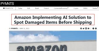 亚马逊正在使用人工智能（AI）在分拣和包装的过程中来筛选损坏的商品