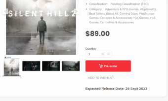 《寂静岭2重制版》预计于2023年9月29日正式发售，登陆PS5及PC平台