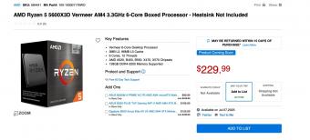 AMD R5 5600X3D 大缓存处理器将在7月7日上市：售价 230 美元