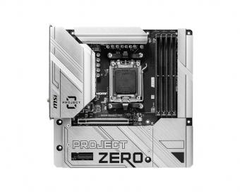 微星B650M PROJECT ZERO 背插主板公布：四内存插槽，支持到 DDR5-6000+