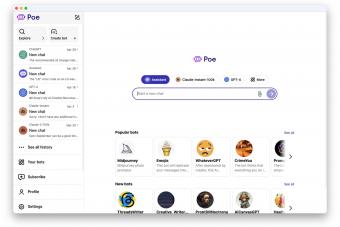  Poe 发布Mac 应用、与同一个 AI 机器人同时进行多个对话的功能等更新