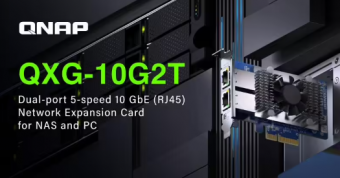 威联通发布QXG-10G2T 10 GbE 网络扩展卡，配有双 10G RJ45 网口