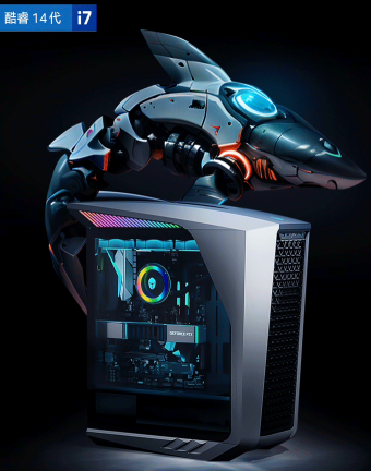 雷神黑武士Shark台式电脑搭载i7-14700K+64GB RAM+RTX 4090D配置